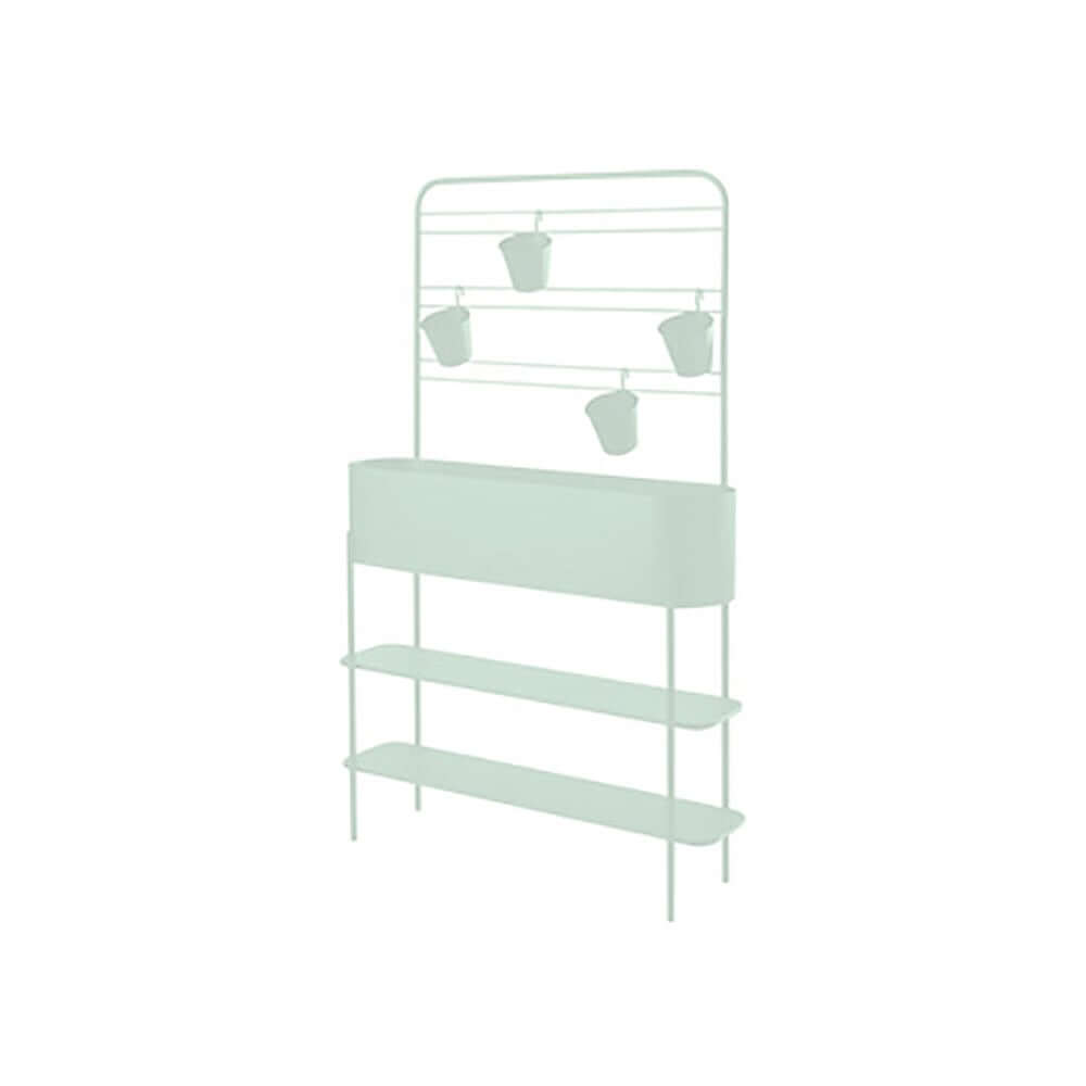 Modern Metal 3-Tier Rectangular Flower Stand with Shelves