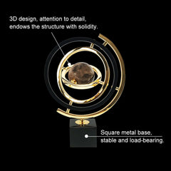 Modern Metal Abstract Sculpture with Black and Gold Finish
