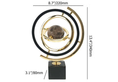 Modern Metal Abstract Sculpture with Black and Gold Finish Dimensions