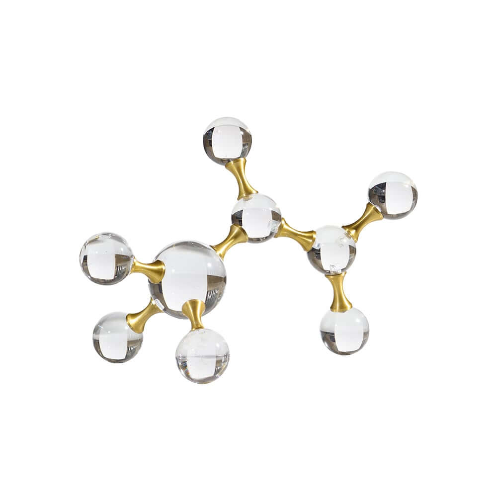 Modern Metal and Crystal Abstract Sculpture for Office or Home