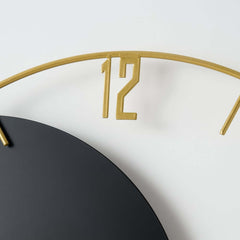Modern Metal and Wood Wall Clock with Silent Quartz Movement