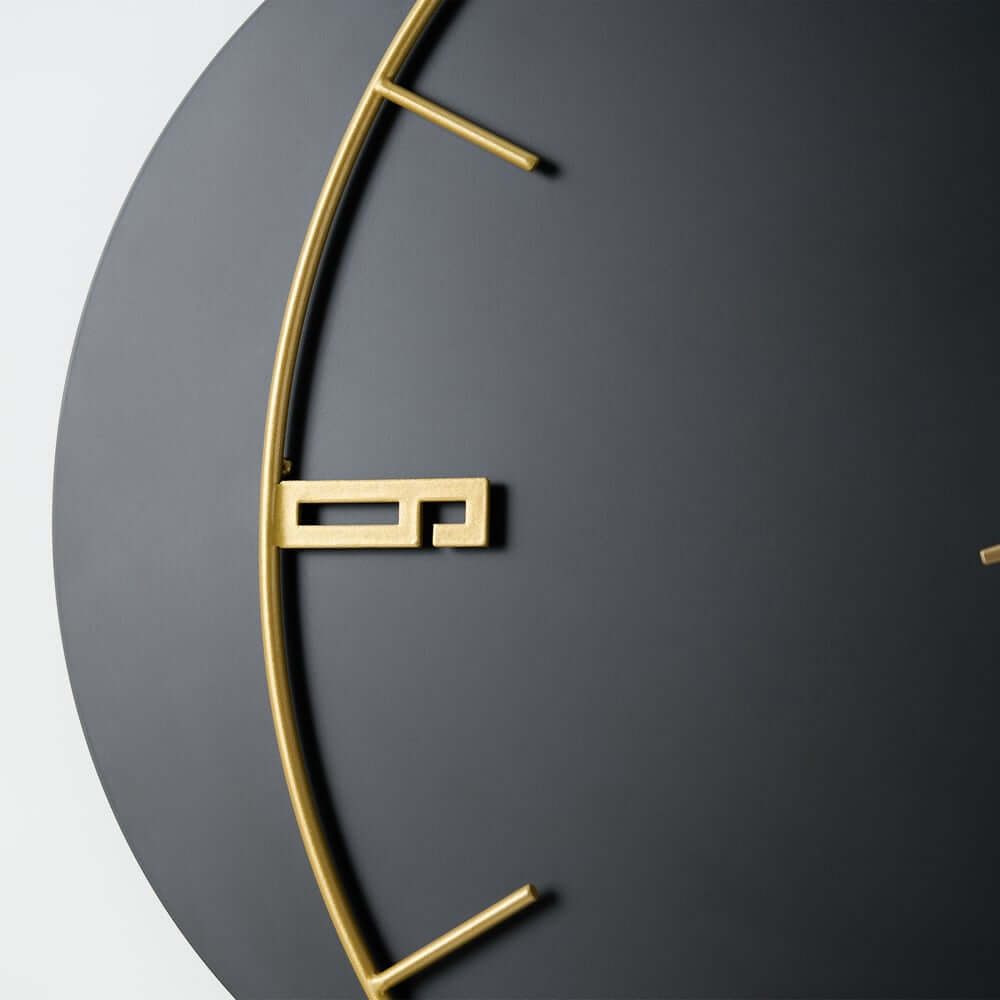 Modern Metal and Wood Wall Clock with Silent Quartz Movement