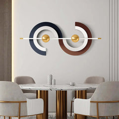 Modern Metal Wall Art - Abstract Iron Decor for Living Room or Kitchen