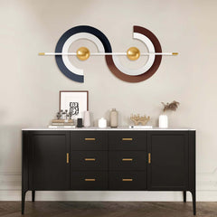 Modern Metal Wall Art - Abstract Iron Decor for Living Room or Kitchen