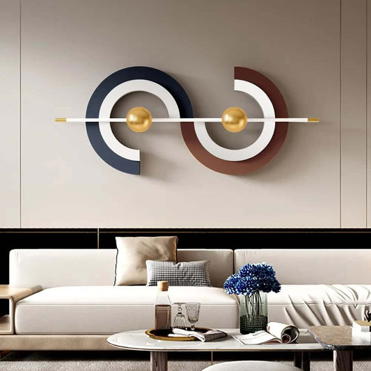 Modern Metal Wall Art - Abstract Iron Decor for Living Room or Kitchen Main Product Image