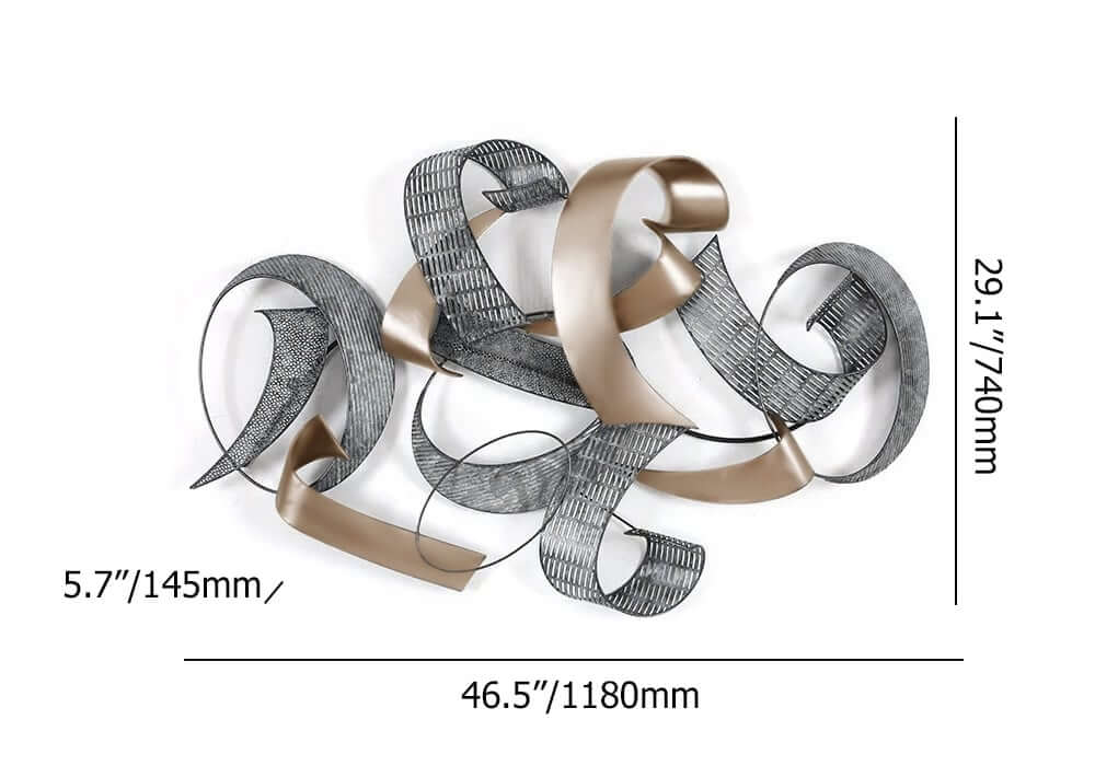 Modern Metal Wall Art – Abstract Irregular Shape Decor Dimensions