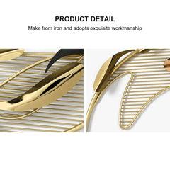 Modern Metal Wall Art Sculpture in Gold with Novelty Floral Design