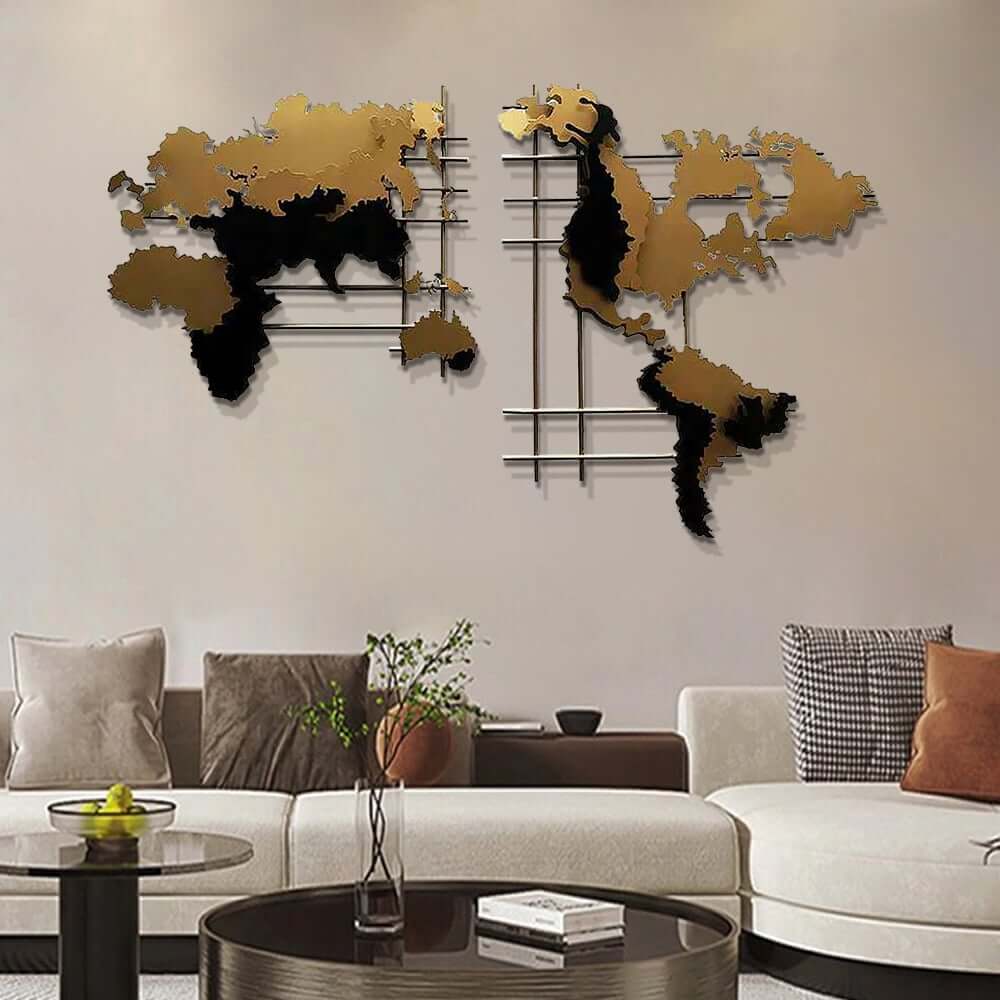 Modern Metal Wall Art with 3D Layered Abstract Design