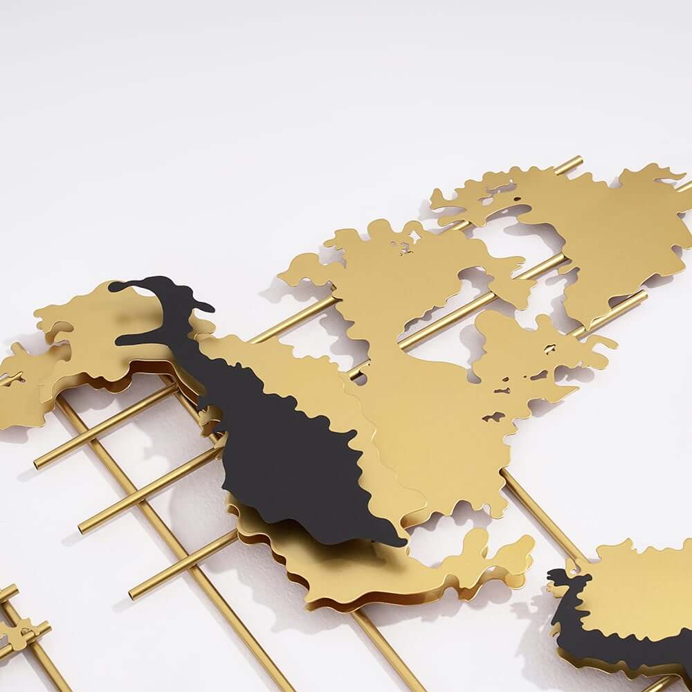 Modern Metal Wall Art with 3D Layered Abstract Design