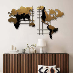 Modern Metal Wall Art with 3D Layered Abstract Design