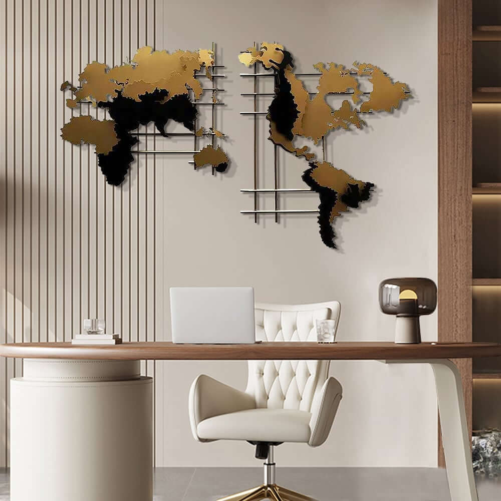 Modern Metal Wall Art with 3D Layered Abstract Design