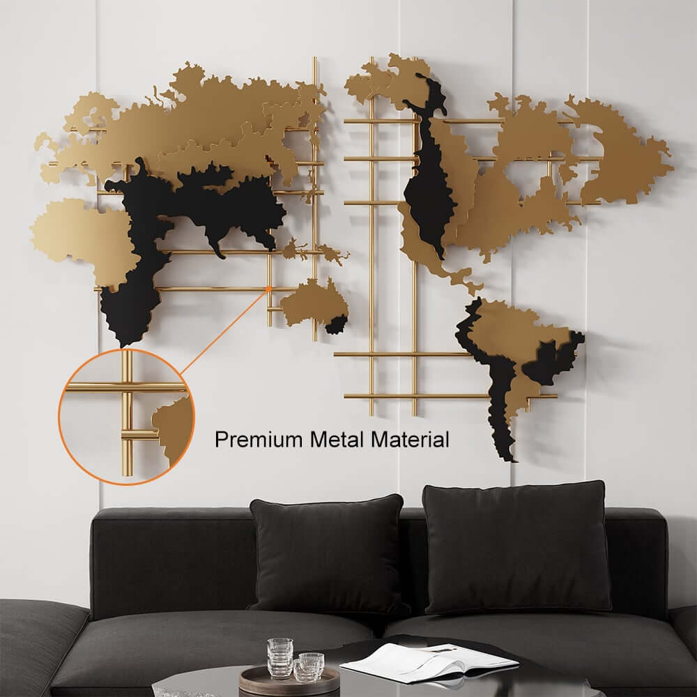 Modern Metal Wall Art with 3D Layered Abstract Design