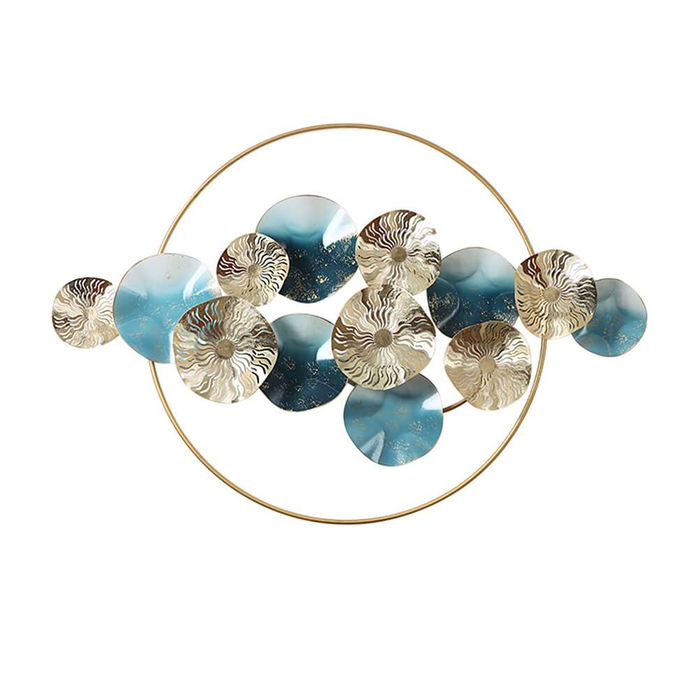 Modern Metal Wall Art with Abstract Circular Design