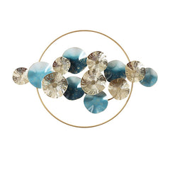 Modern Metal Wall Art with Abstract Circular Design