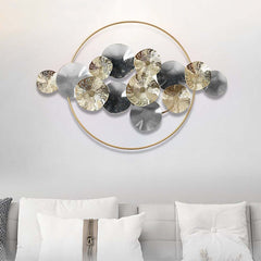Modern Metal Wall Art with Abstract Circular Design