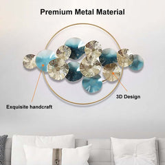 Modern Metal Wall Art with Abstract Circular Design