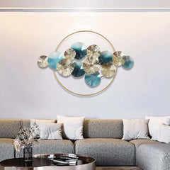Modern Metal Wall Art with Abstract Circular Design