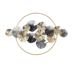 Modern Metal Wall Art with Abstract Circular Design