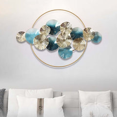 Modern Metal Wall Art with Abstract Circular Design