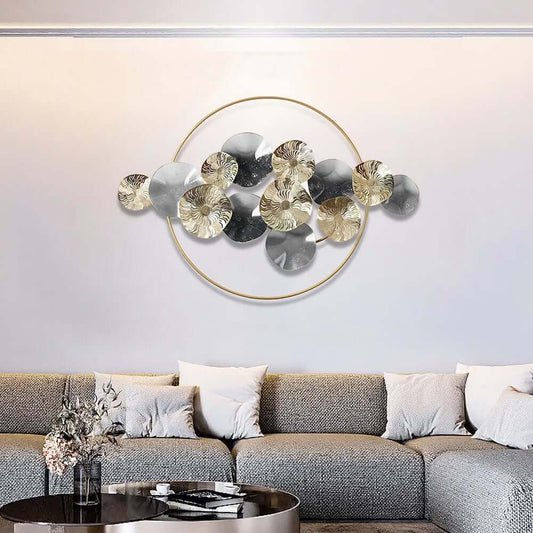 Modern Metal Wall Art with Abstract Circular Design Main Product Image