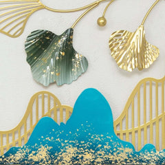 Modern Metal Wall Art with Floral and Plant Motif