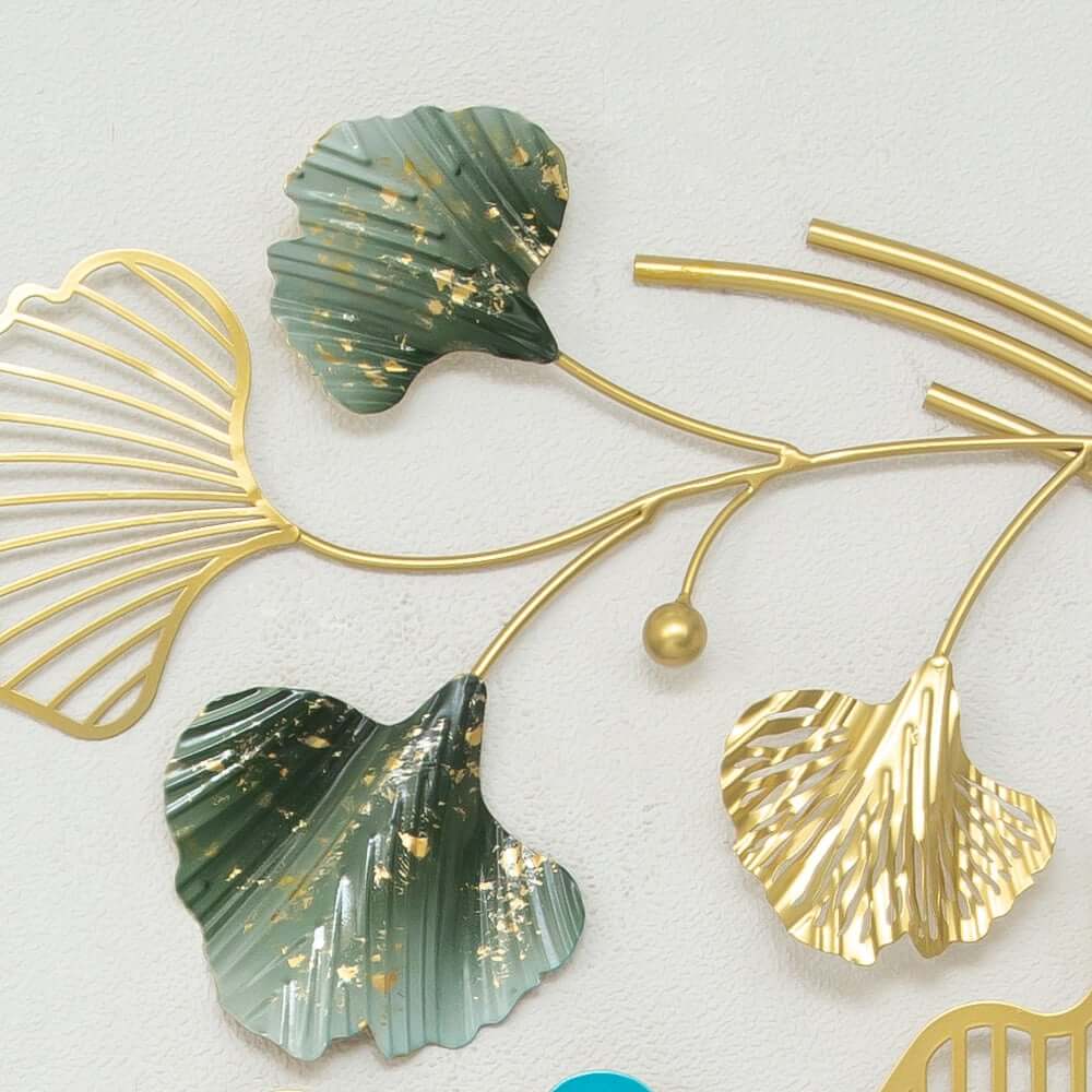 Modern Metal Wall Art with Floral and Plant Motif