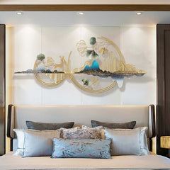 Modern Metal Wall Art with Floral and Plant Motif