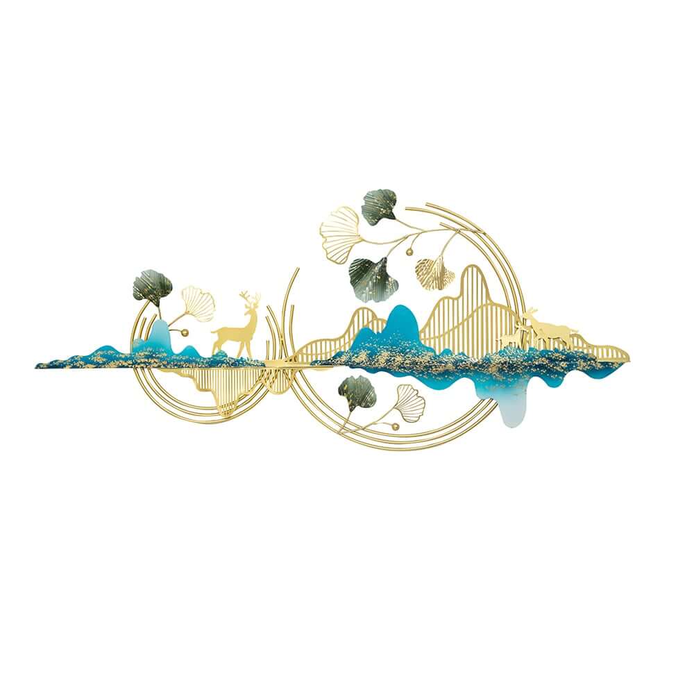 Modern Metal Wall Art with Floral and Plant Motif