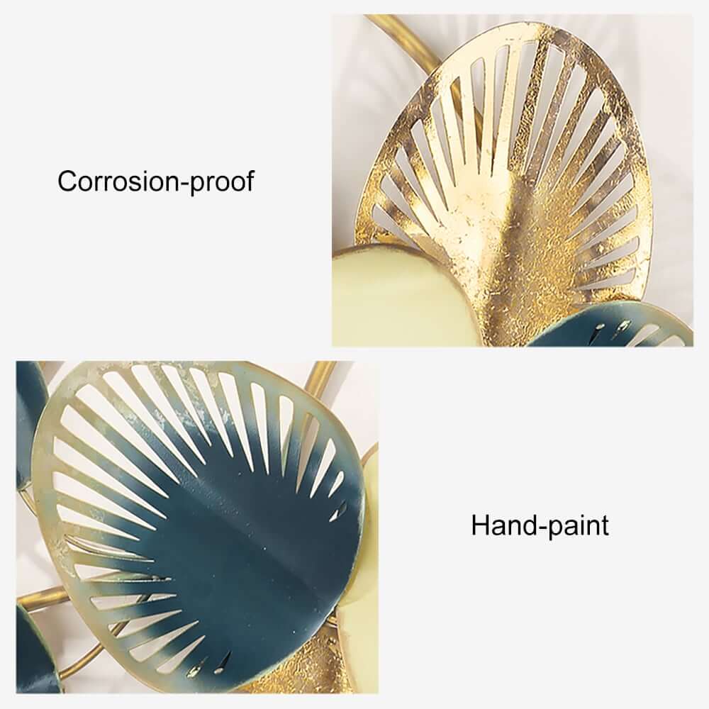 Modern Metal Wall Art with Floral Hollow-Out Design