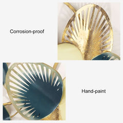 Modern Metal Wall Art with Floral Hollow-Out Design