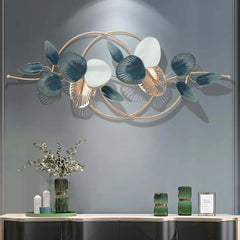 Modern Metal Wall Art with Floral Hollow-Out Design