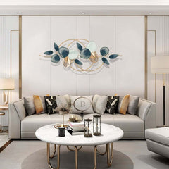 Modern Metal Wall Art with Floral Hollow-Out Design
