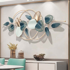 Modern Metal Wall Art with Floral Hollow-Out Design