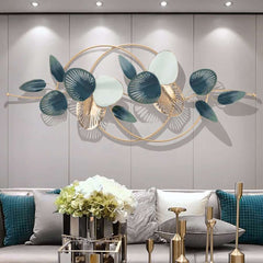Modern Metal Wall Art with Floral Hollow-Out Design Main Product Image
