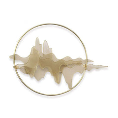 Modern Metal Wall Art with Floral & Plant Motif in Gold Finish