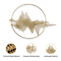 Modern Metal Wall Art with Floral & Plant Motif in Gold Finish