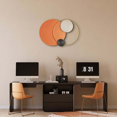 Modern Metal Wall Art with Geometric Circle Design