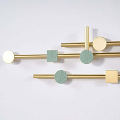 Modern Metal Wall Art with Geometric Design and Gold Finish