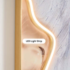 Modern Metal Wall Art with LED Lighting and Abstract Nature Design