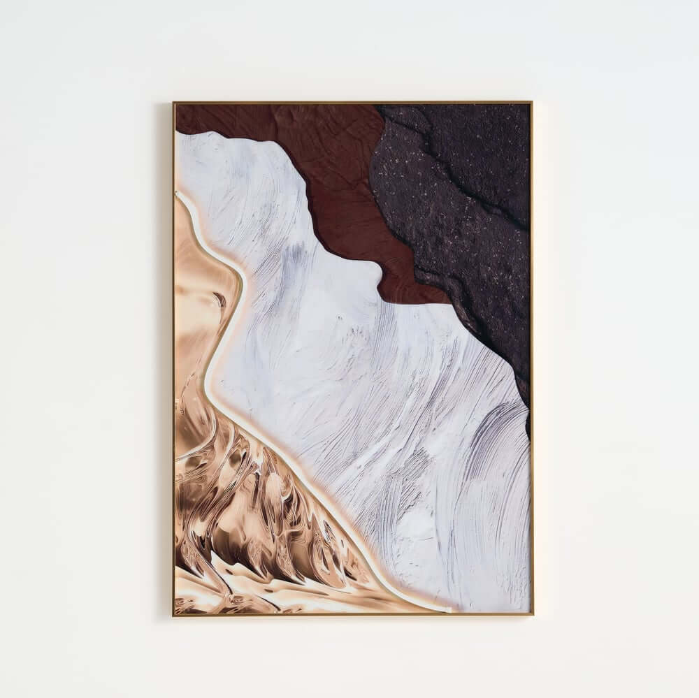 Modern Metal Wall Art with LED Lighting and Abstract Nature Design