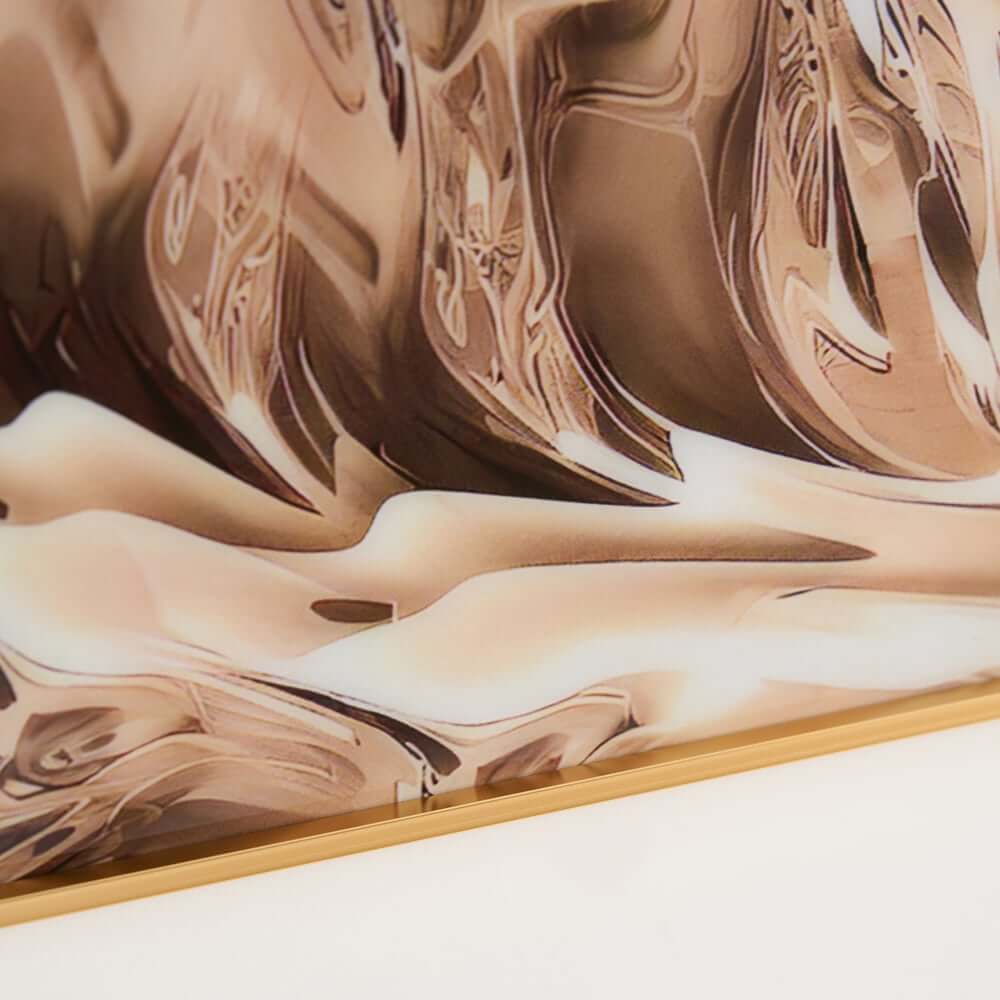 Modern Metal Wall Art with LED Lighting and Abstract Nature Design