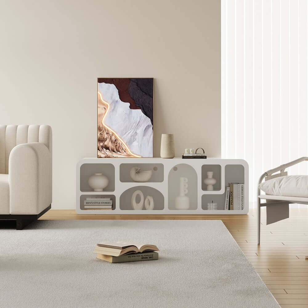 Modern Metal Wall Art with LED Lighting and Abstract Nature Design