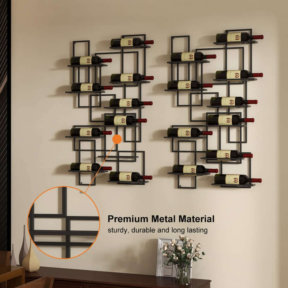 Modern Metal Wine Rack With 10 Shelves