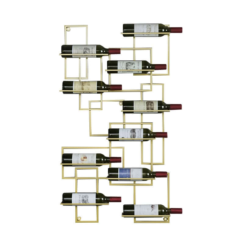 Modern Metal Wine Rack With 10 Shelves