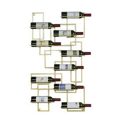 Modern Metal Wine Rack With 10 Shelves