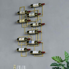 Modern Metal Wine Rack With 10 Shelves