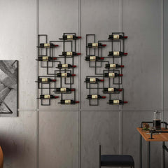Modern Metal Wine Rack With 10 Shelves