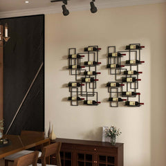 Modern Metal Wine Rack With 10 Shelves