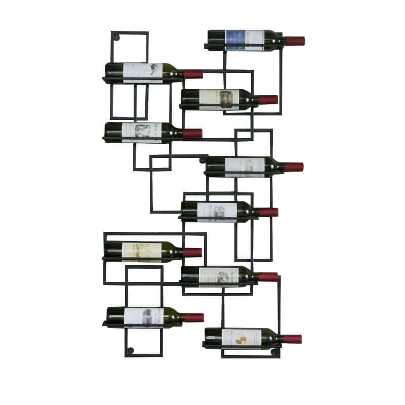 Modern Metal Wine Rack With 10 Shelves