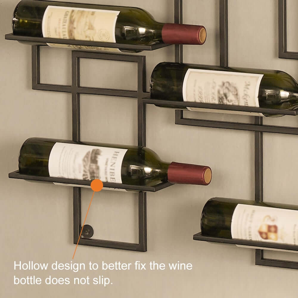 Modern Metal Wine Rack With 10 Shelves